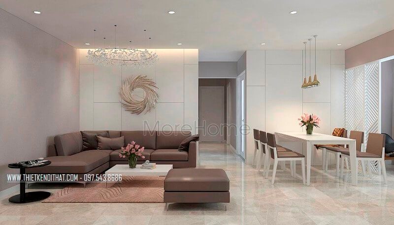 Mẫu sofa phòng khách chung cư bọc da đẹp sang trọng và đẳng cấp