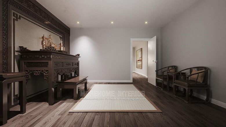 Morehome gợi ý mẫu bàn thờ biệt thự, tủ thờ biệt thự đẹp cho khách hàng